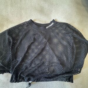 IVY PARK Black Mesh Crop Top